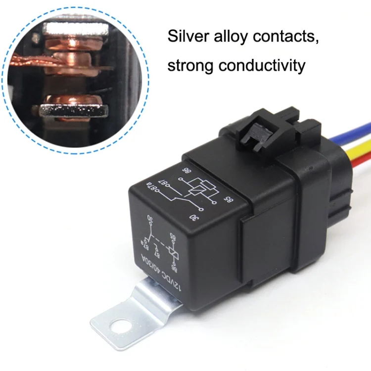 TBD0601835201_B5.webp 2 PCS 1040 5 Pin Waterproof Integrated Automotive Relay With Bracket - Image 6