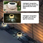 Solar Outdoor Flower Pattern Wall Light Garden Landscape - Image 4