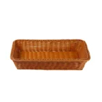 A1744 Rattan Basket Food Fruit Storage Basket Rectangular Fruit Plate, Size: