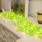 0.9m 100 LEDs Simulation Green Planting Copper Wire Decorative Light, Spec: - Image 4