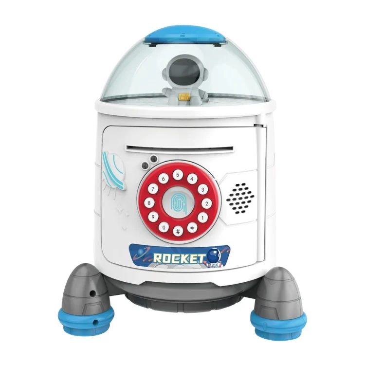 Fingerprint Password Rocket Piggy Bank Toy