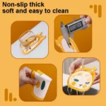 5 PCS PVC Cartoon Heat Insulation Pad Anti-Scald Placemat,Size: - Image 3