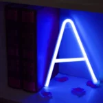 Blue Letter Number Neon Lights Holiday Decoration Lights