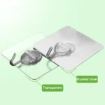 8 PCS WL-003-08 7x7cm Multifunctional Stainless Steel Adhesive Hook - Image 2