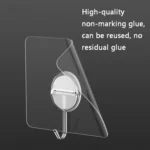 8 PCS WL-003-08 7x7cm Multifunctional Stainless Steel Adhesive Hook - Image 5