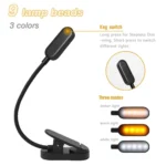 9 LEDs Mini Clip Desk Lamp USB Charging Student Eye Protection Reading Lamp - Image 5