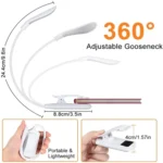 8027D-2 7 Beads LED Eye Protection Reading Folding Book Clip Light - Image 3
