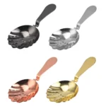 Seashell Shape Stainless Steel Strainer Cocktail Ice Filter - Image 2