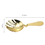 Seashell Shape Stainless Steel Strainer Cocktail Ice Filter - Image 3