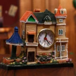 Big Castle Alarm Clock Villa Resin Craft Ornament
