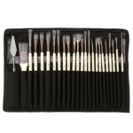 24 PCS/Set Canvas Bag Nylon Wool Gouache Brush Set