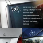 10 PCS Metal Three-Dimensional Spider Car Sticker, Color Random Delivery - Image 4