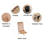Portable Wooden Portable Sketch Box Aluminum Alloy Easel - Image 4