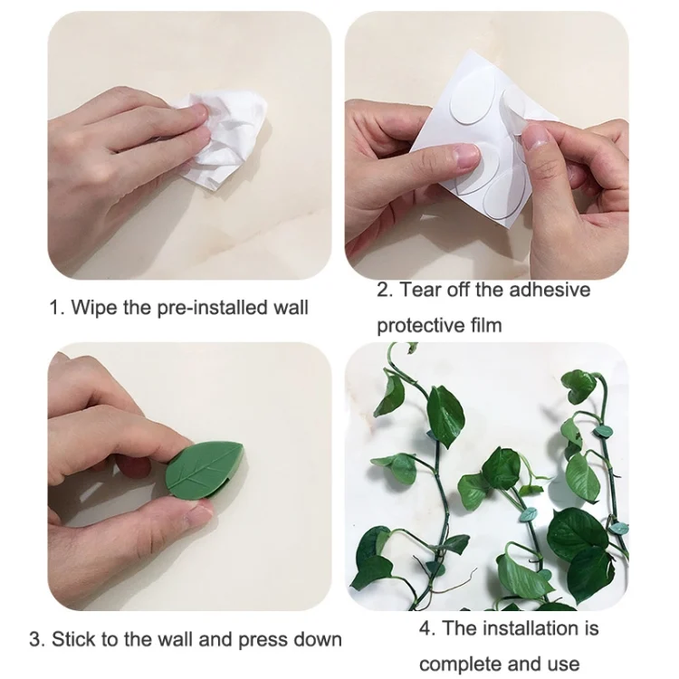 TBD0601978301_B5.webp 10pcs /Pack Vines Green Plants Indoor Finishing Clips Green Dill Fixer - Image 6