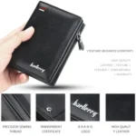 Baellerry D3216 Men Short Vertical Multi-Card Snap Coin Purse - Image 4