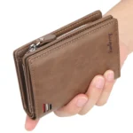 Baellerry D3216 Men Short Vertical Multi-Card Snap Coin Purse - Image 7