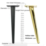 LH-ZT-0001 Cone Round Tube Furniture Support Legs, Style: - Image 4