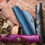 W-T24 Literary Retro Leather Roller Blind Pencil Case - Image 3