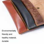 W-T24 Literary Retro Leather Roller Blind Pencil Case - Image 4