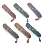 A-T09 S Zipper Crazy Horse Leather Vintage Leather Pen Bag - Image 2