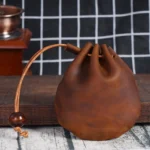 18L-107 Vintage Leather Coin Purse Mini Organizer