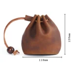 18L-107 Vintage Leather Coin Purse Mini Organizer - Image 2