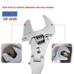 10 Inch Multifunctional Folding Shaking Head Ratchet Wrench Bathroom Wrench - Image 5