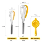 3 in 1 Household Multifunctional Manual Egg Beater Cream Whisk - Image 2
