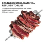 Stainless Steel Roast Chicken Skewer Cook Oven BBQ Grilled Fork - Image 5