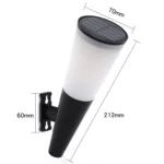 Outdoor Solar Garden Circular Cone Wall Lamp, Style: - Image 2