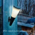 Outdoor Solar Garden Circular Cone Wall Lamp, Style: - Image 3