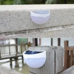 N760B 6 LEDs Outdoor Rain-Proof Solar Semicircular Sensing Wall Light - Image 6