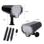 Solar LED Sensor Rotate Wall Light Simulation Monitoring - Image 3