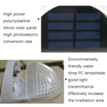 N760B 6 LEDs Outdoor Solar Water Drop Two-color Fence Light - Image 4