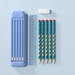 4 in 1 Pencil Eraser Ruler Stationery Box