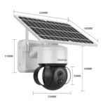 SHIWOJIA Waterproof WiFi Solar Dome IP Camera,  Support Two-way Audio & PIR Motion Detection & Night Vision & TF Card - Image 2