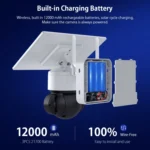 SHIWOJIA Waterproof WiFi Solar Dome IP Camera,  Support Two-way Audio & PIR Motion Detection & Night Vision & TF Card - Image 5