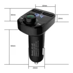 HY82 Car MP3 Bluetooth Receiver Dual USB Car Charger - Image 3