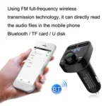HY82 Car MP3 Bluetooth Receiver Dual USB Car Charger - Image 4