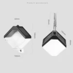 Solar Outdoor LED Garden Decorative Shadow Wall Lamp - Image 3