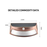 Red Copper Human Body Induction Solar Wall Light - Image 3