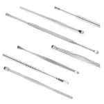 QILIZUO  3 Sets Stainless Steel Double-Ended Screw Ear Scoop - Image 2