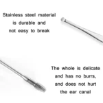 QILIZUO  3 Sets Stainless Steel Double-Ended Screw Ear Scoop - Image 4