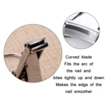 Stainless Steel Folding Nail Clippers with Keychain - Image 3