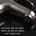 Hot And Cold Water Mixing Sink Stainless Steel Faucet - Image 3