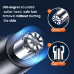 Electric Nose Hair Trimmer USB Rechargeable Eyebrow Trimmer Shaver - Image 2