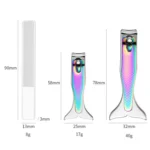 Small Color Titanium Nail Clipper Gradient Mermaid Handle Nail Clipper Nail Art Tool - Image 3