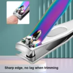 Small Color Titanium Nail Clipper Gradient Mermaid Handle Nail Clipper Nail Art Tool - Image 4