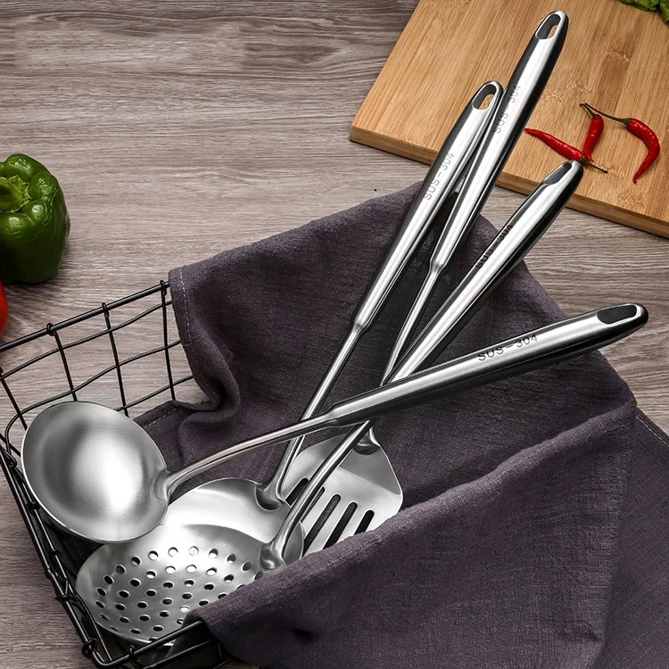 TBD0602090301_B1.webp 304 Stainless Steel Kitchen Equipment Thickened Hollow Handle Cooking Tool, Style: - Image 2