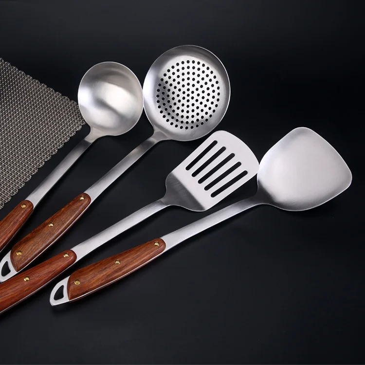 TBD0602090501_B1.webp 304 Stainless Steel Wooden Handle Kitchenware Home Kitchen Equipment, Style: - Image 2